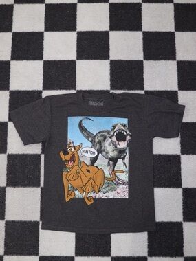 Scooby-Doo Tee - Charcoal with Orange Print